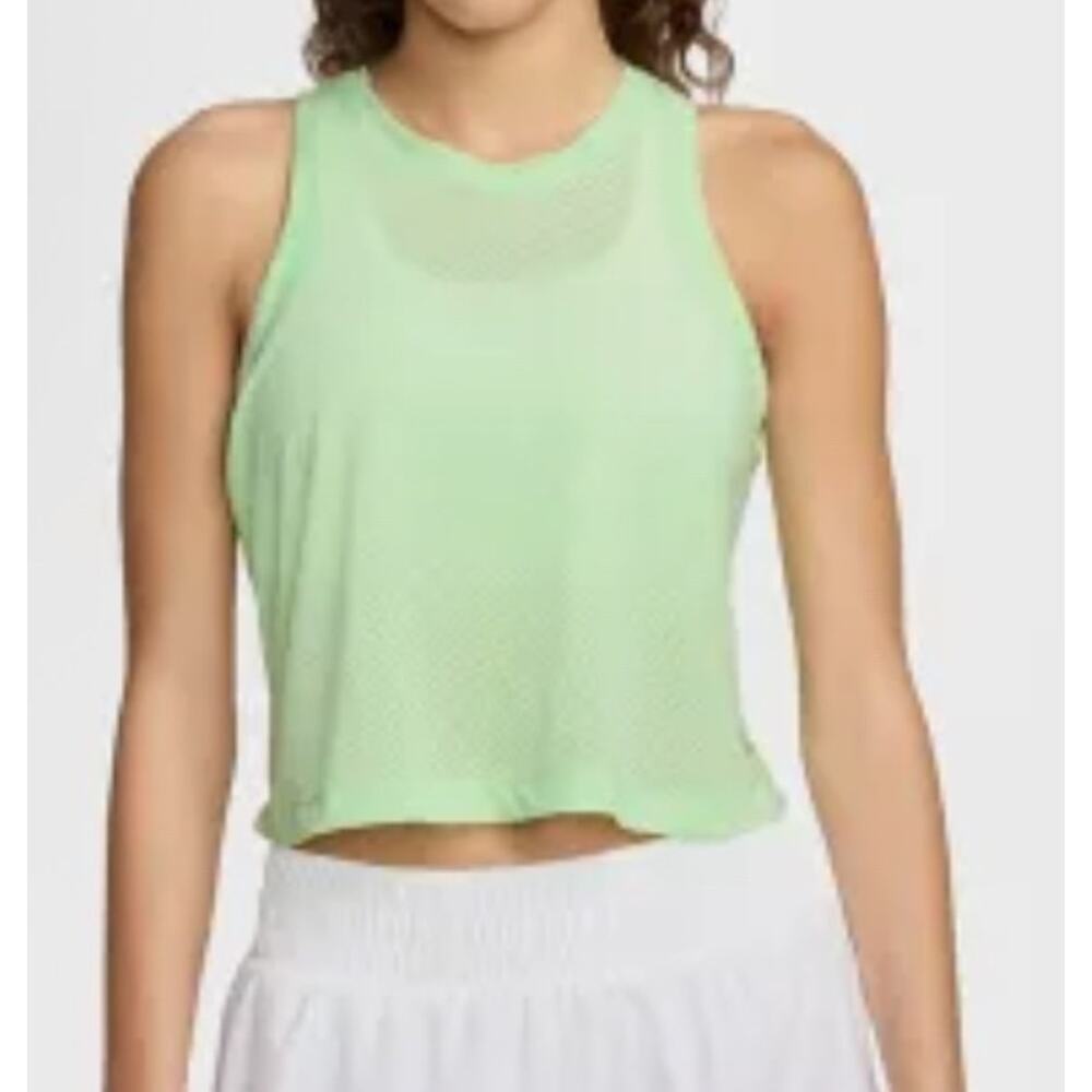 Nike Women's One Classic Breathable Dri-FIT Tank Top lime FN4112-376 NWT Large‎
